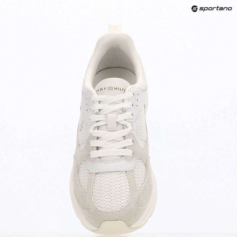 Dámske topánky Tommy Hilfiger Mix Material Runner white/ecru 9