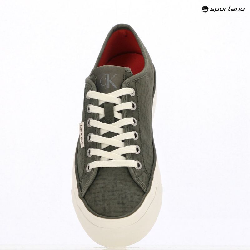 Dámske topánky Calvin Klein HW0HW02970 Vulc Flatf Laceup Ripst deep lichen green/pink yarrow 9