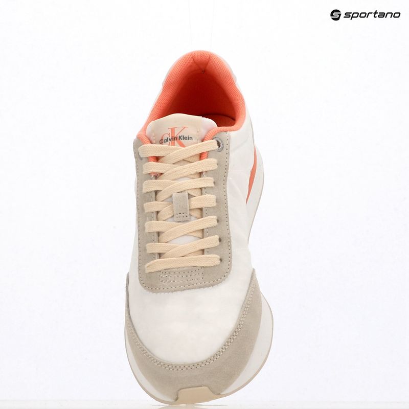 Dámske topánky Calvin Klein YW0YW01990 Retro Runner Lace Up Nylon Mg brilliant white/light cashew/pink 9