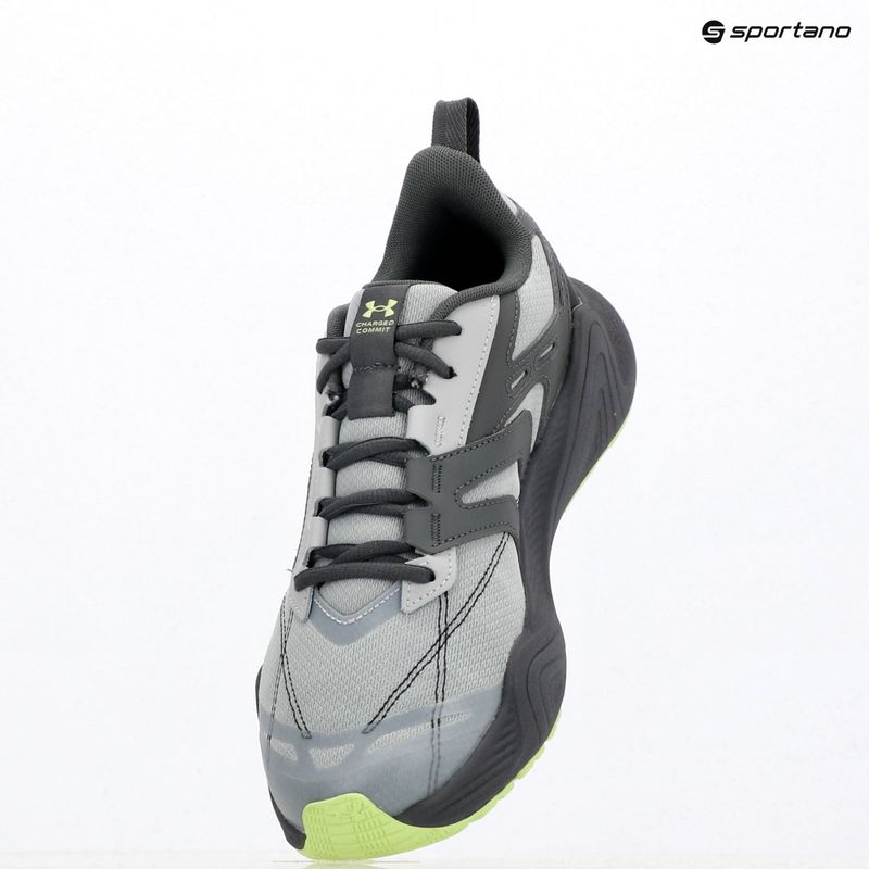 Pánske tréningové topánky Under Armour Charged Commit TR 5 mod gray/castlerock/lumos lime 9
