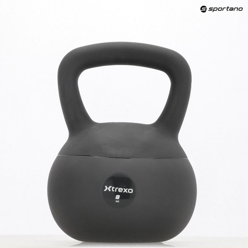 Mäkký kettlebell XTREXO 8 kg grey 9