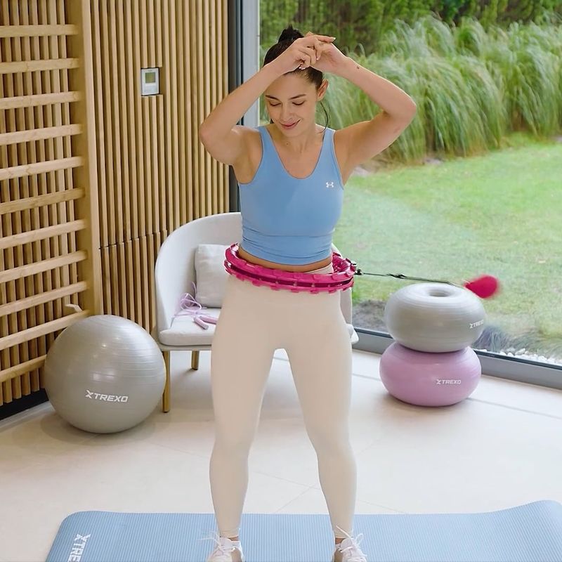 Hula hop XTREXO so závažím TXO-B4Z036-GN modrá 10