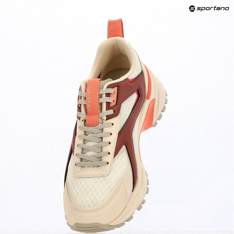 Dámske topánky Calvin Klein HW0HW03002 Hike Run Ckstripe Mesh off white/oatmeal/dusty rose 9