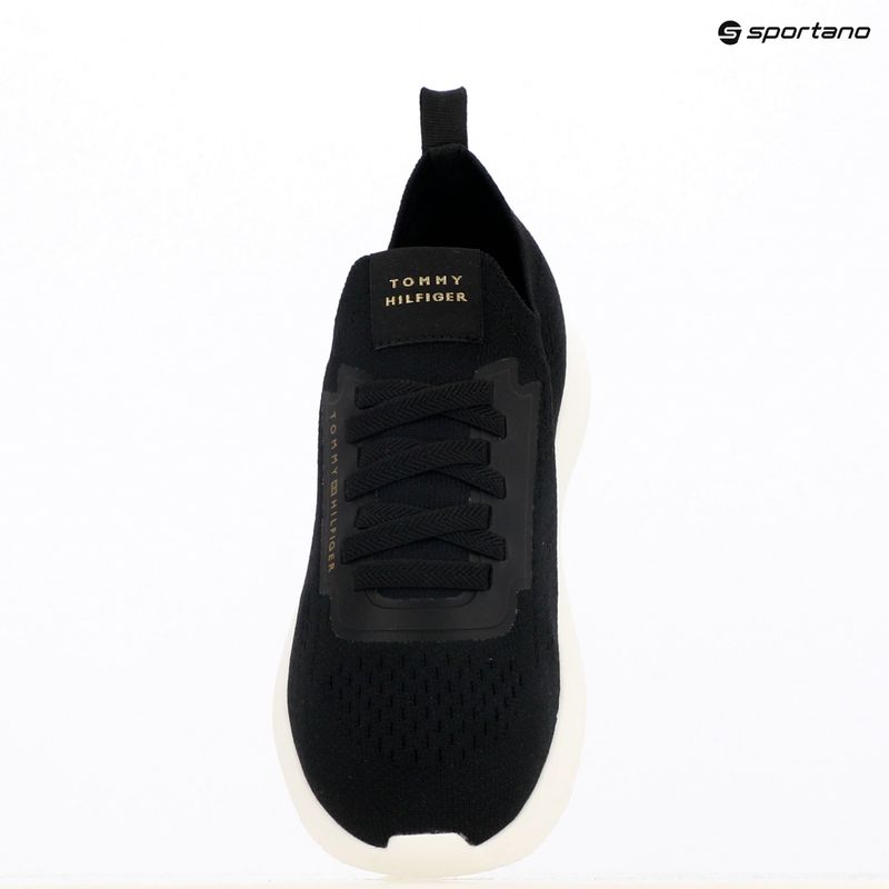 Dámske topánky Tommy Hilfiger Knit Extralight Runner black 9