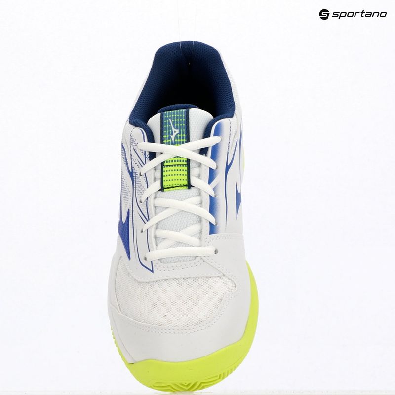 Pánske tenisové topánky  Mizuno Break Shot 5 CC white/dazzling blue/ lightning 9