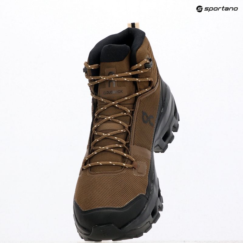 Pánske turistické topánky On Cloudrock Mid Waterproof earth/black 3