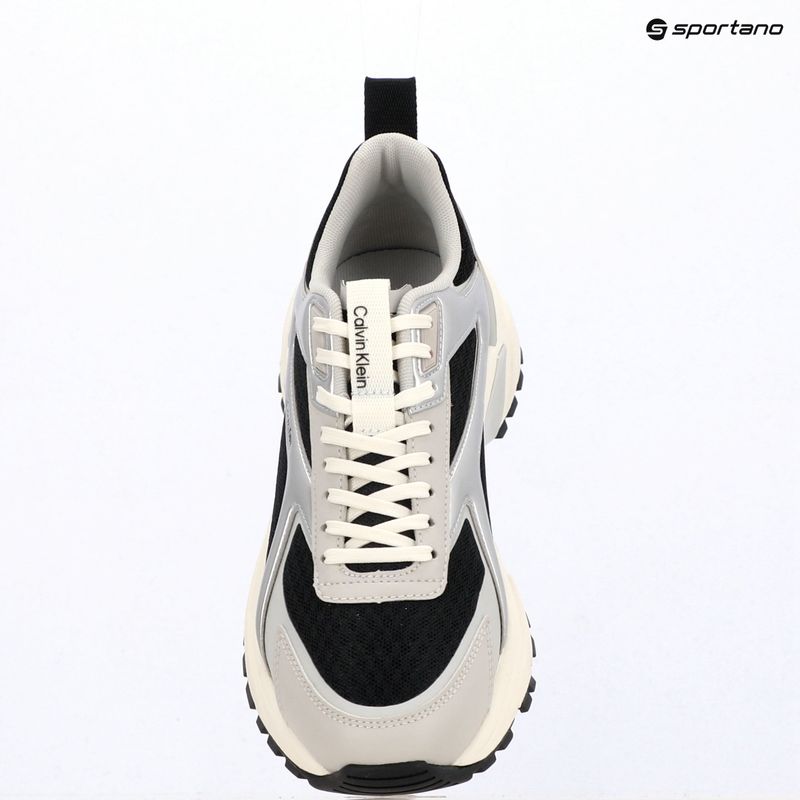Dámske topánky Calvin Klein HW0HW03140 Hike Run Stripe Mesh Met black/silver/light grey 9