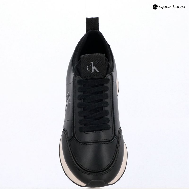 Dámske topánky Calvin Klein HW0HW03118 Retro Runner Sock PANL Leather Neo black/crystal grey 9