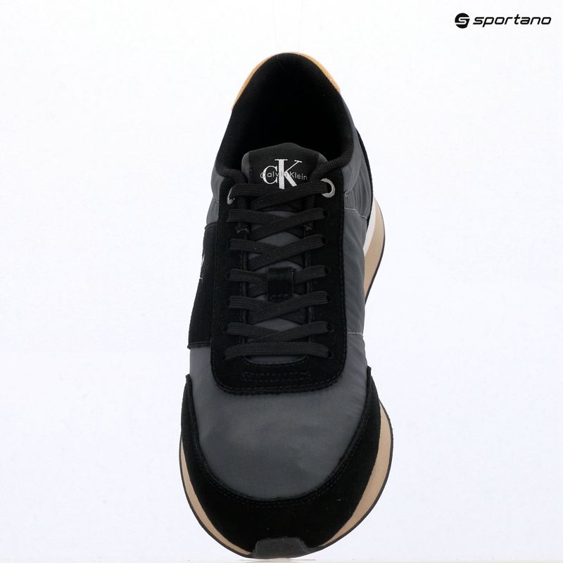 Pánske topánky Calvin Klein HM0HM02212 Retro Runner Bans Leather Suede black/iron gate/amber gold 9