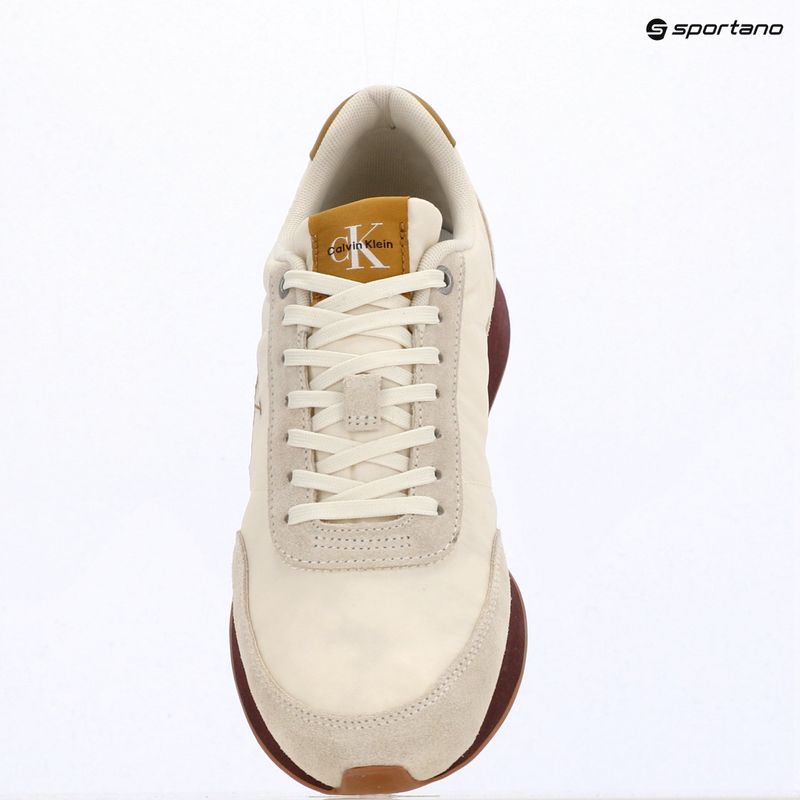 Pánske topánky Calvin Klein YM0YM01361 Retro Runner Ess Mix Mat white swan/tofu/amber gold 9