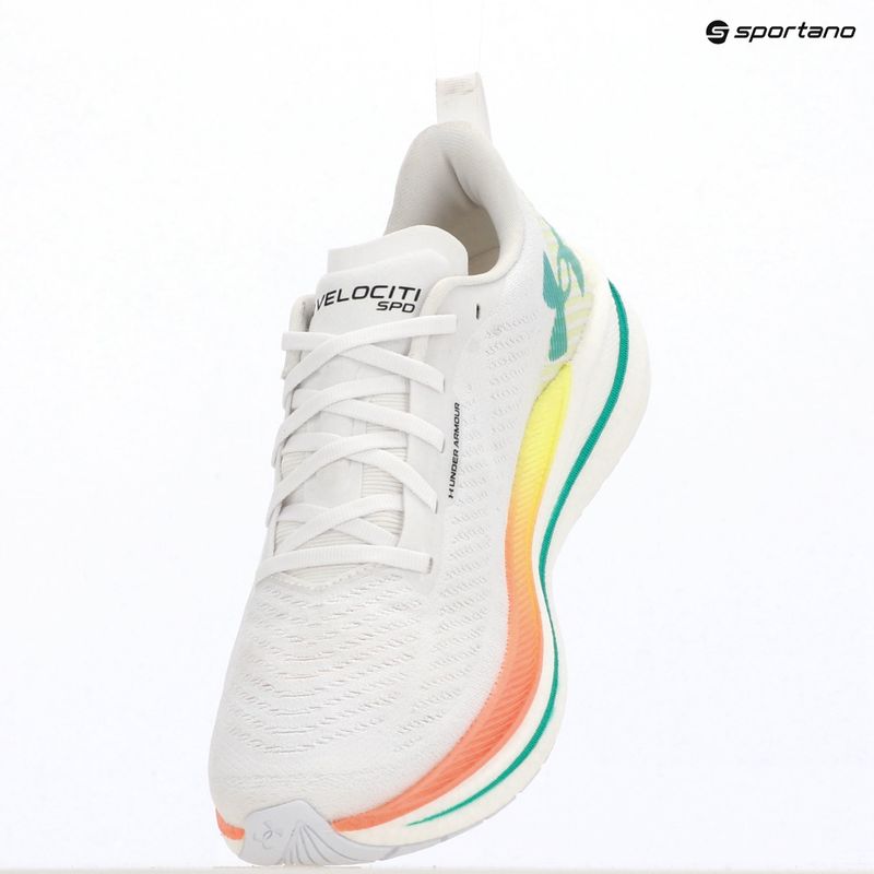 Dámske bežecké topánky Under Armour Velociti SPD white/orange bloc/metallic silver 9