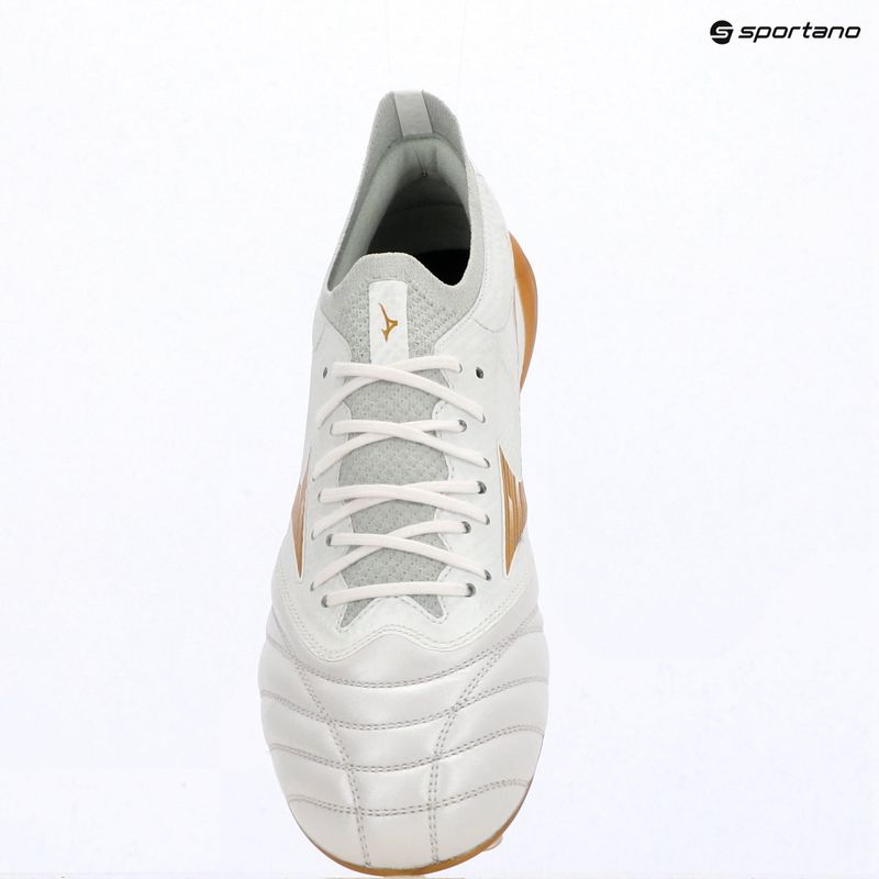Futbalové kopačky Mizuno Morelia Neo IV Beta Elite FG white/mp gold/cool gray 3c 12