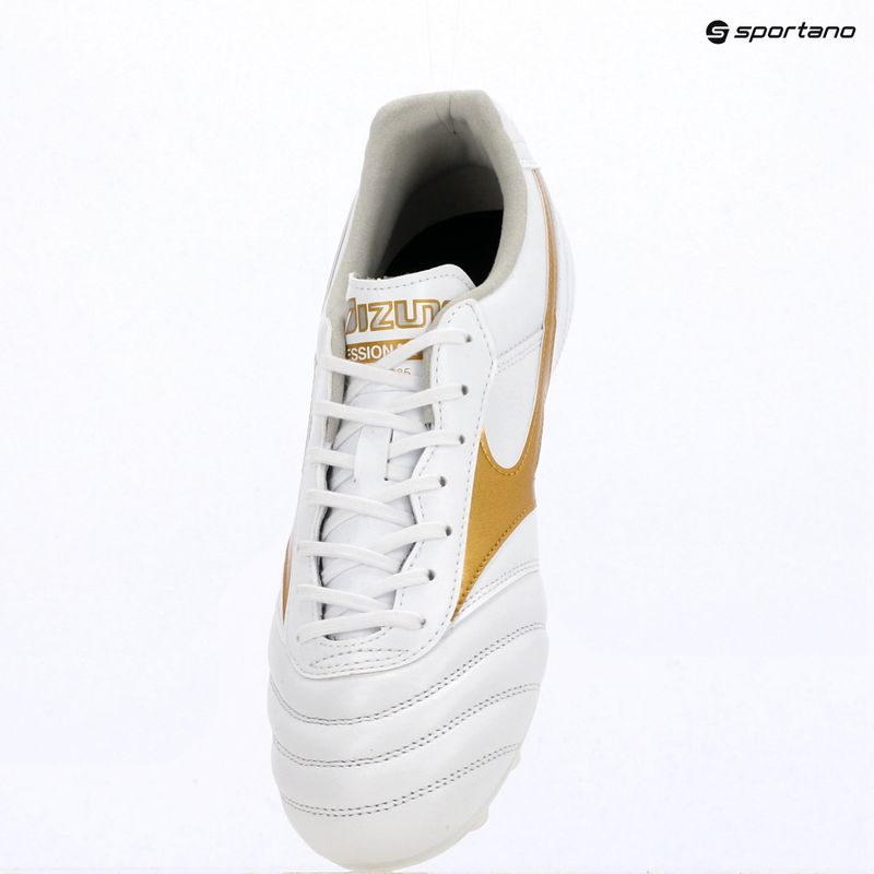 Kopačky Mizuno Morelia II Pro FG white/football gold/galaxy silver 12