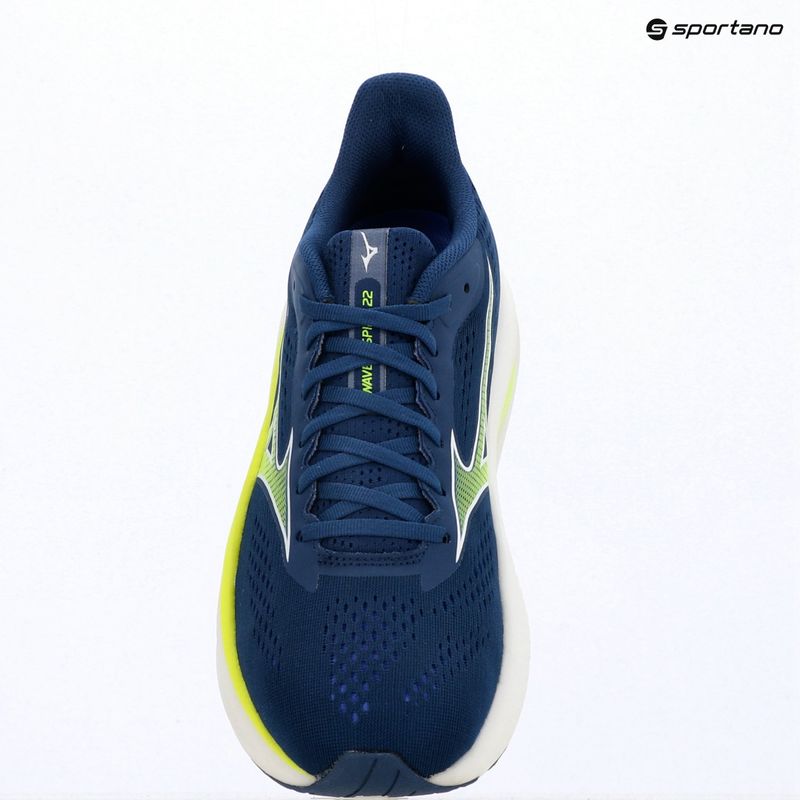 Pánske bežecké topánky Mizuno Wave Inspire 22 estate blue/lightning yellow 9