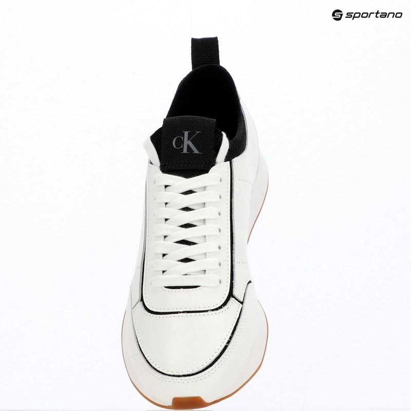 Dámske topánky Calvin Klein HW0HW02994 Retro Runner Sock Patch Leather bright white/black 9