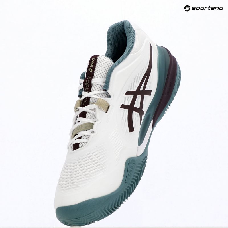 Pánske tenisové topánky ASICS Gel-Resolution X Clay white/dark aubergine 9