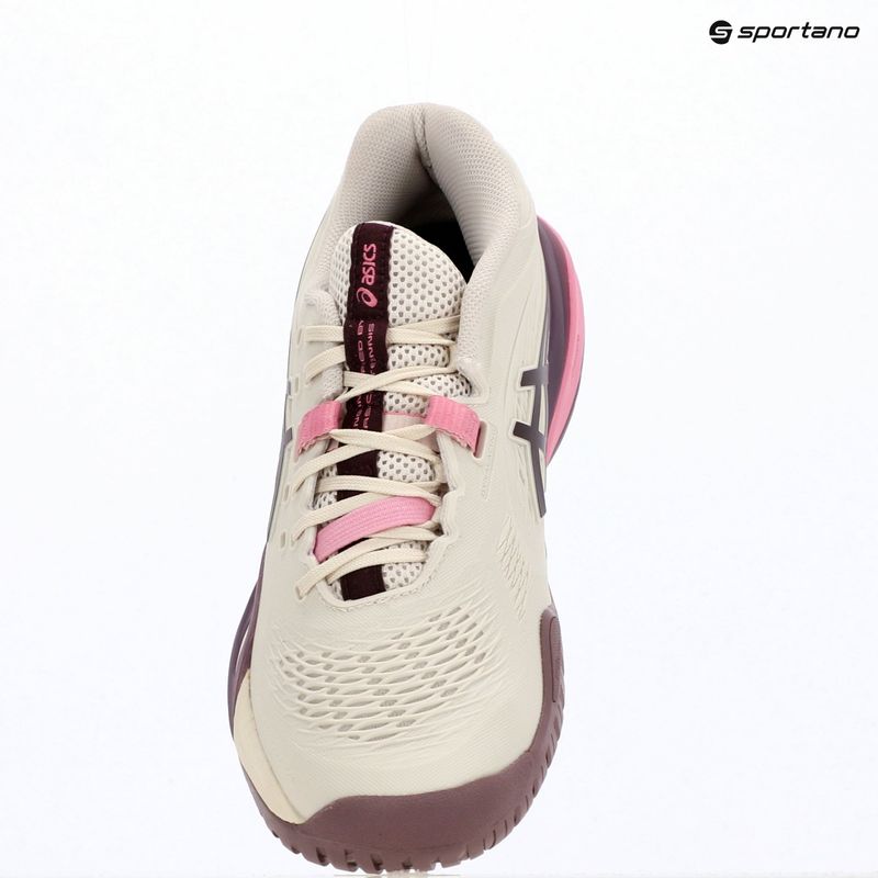 Dámske tenisové topánky ASICS Gel-Resolution X soft oat/dark aubergine 9