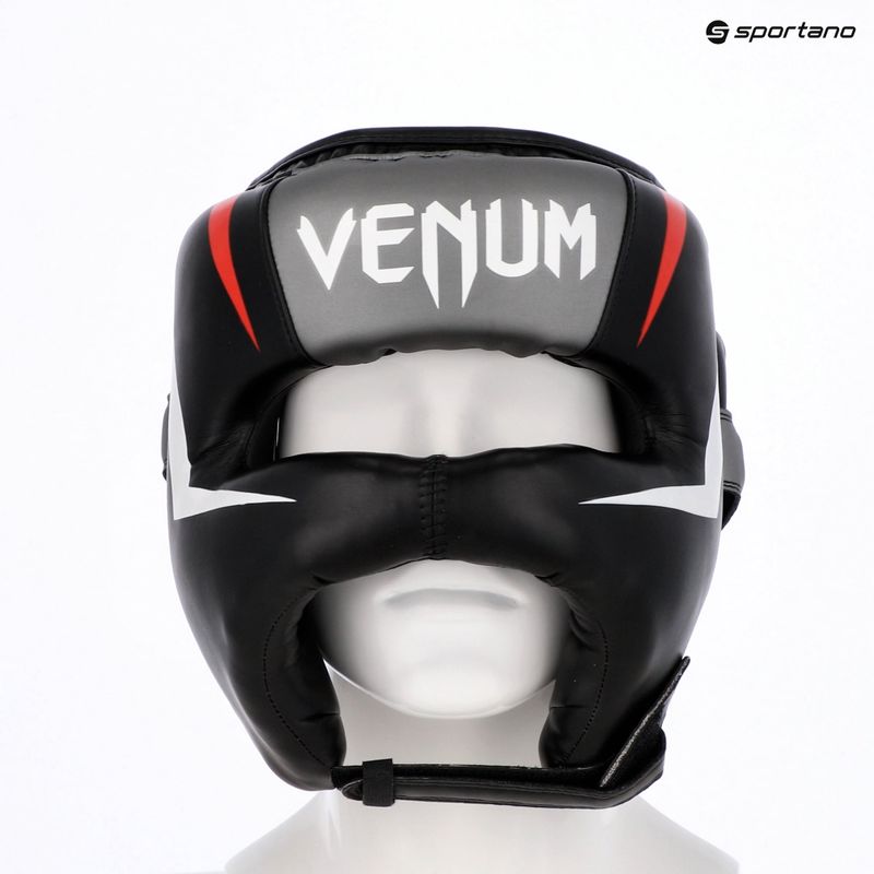 Boxerská prilba Venum Elite Iron čierna/červená 3