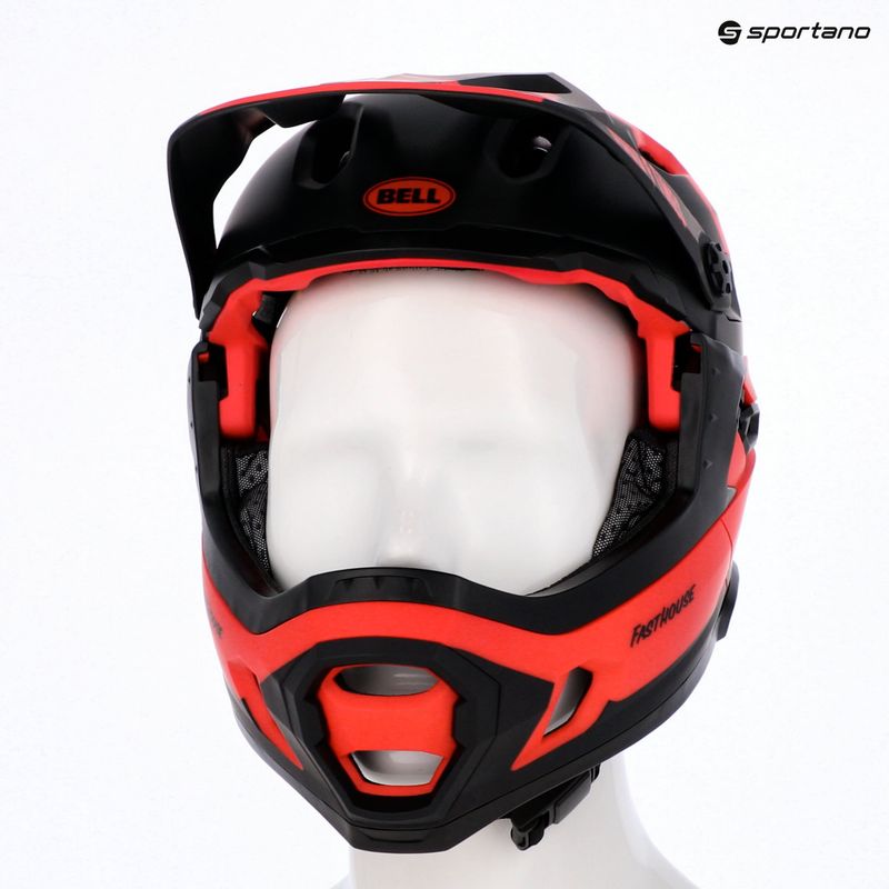 Cyklistická prilba Bell FF Super DH MIPS Spherical fasthouse matte gloss red/black 7