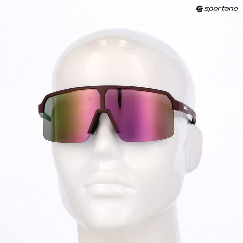 Slnečné okuliare UVEX Ramp burgundy matt/mirror rose 7