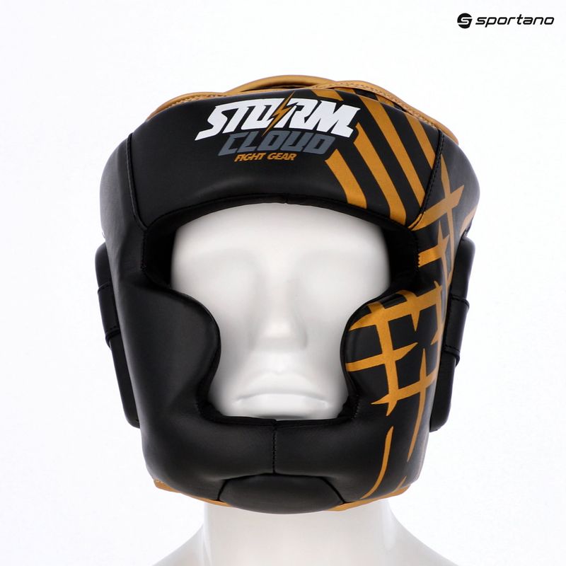 Boxerská prilba StormCloud Lynx black/gold 15