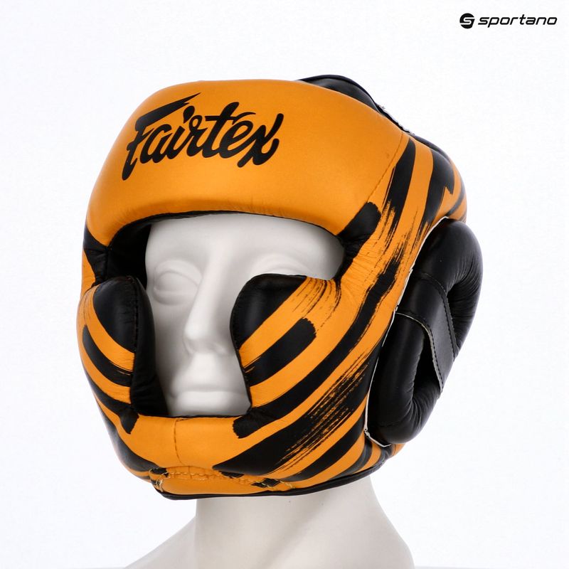 Boxerská prilba Fairtex Microfiber Headguard gold 7