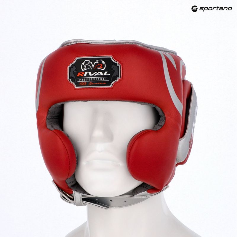 Boxerská prilba Rival RHG100 Professional Headgear red/silver 6