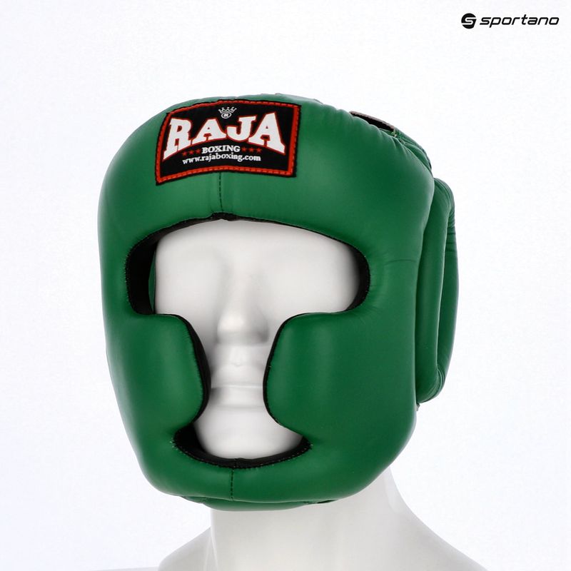 Boxerská prilba RAJA BOXING Genuine Leather green 5