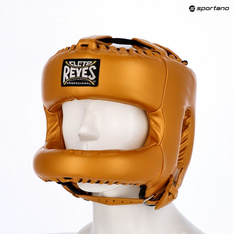 Boxerská prilba Cleto Reyes With Round Face Bar gold 3
