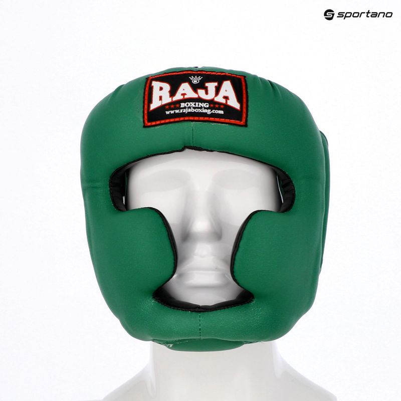 Boxerská prilba RAJA BOXING Semi Leather green 5