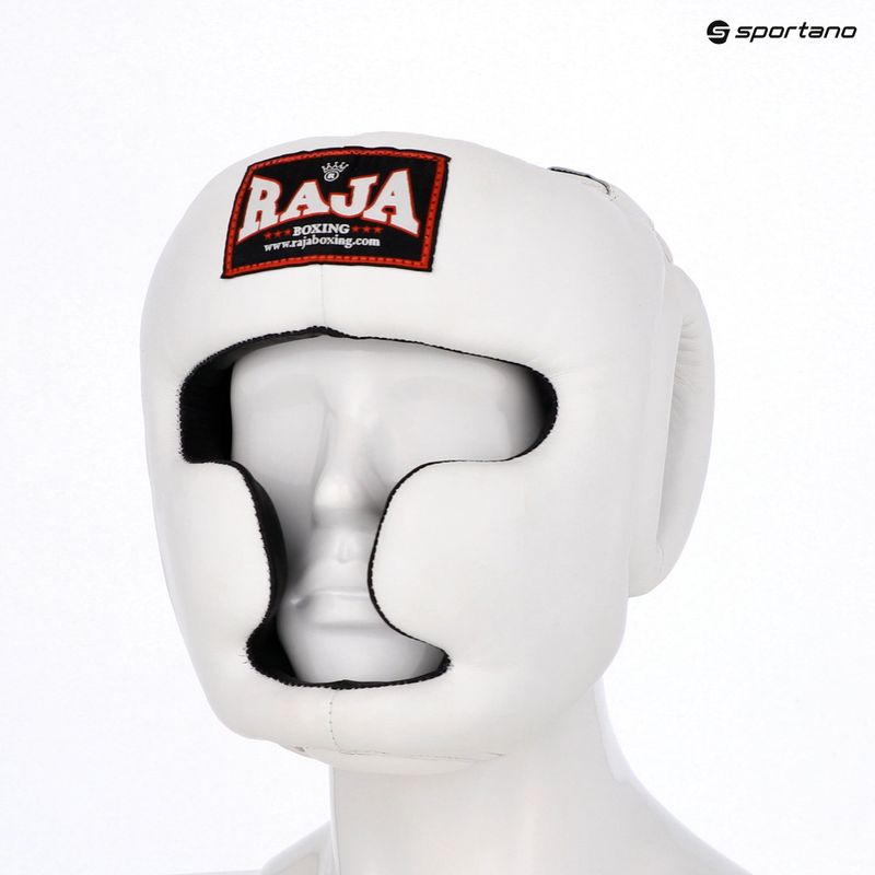 Boxerská prilba RAJA BOXING Genuine Leather white 4