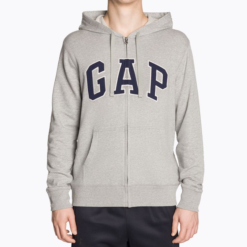 Pánska mikina GAP XLS FT Arch FZ HD b10 grey heather 2