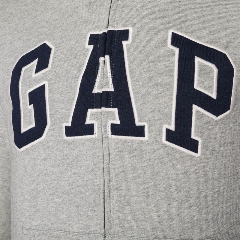 Pánska mikina GAP XLS FT Arch FZ HD b10 grey heather 7