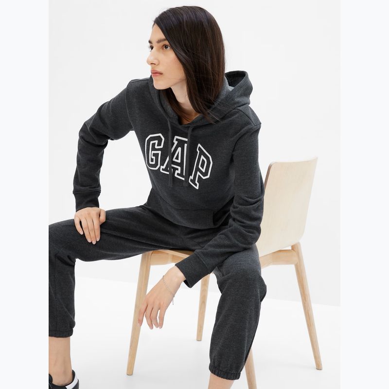 Dámska mikina GAP V-Gap Heritage PO HD charcoal heather 3