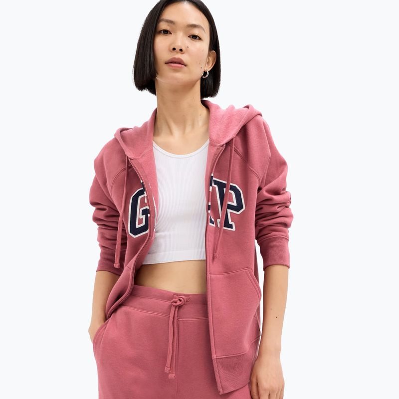 Dámska mikina GAP V-Gap Heritage FZ HD dry rose