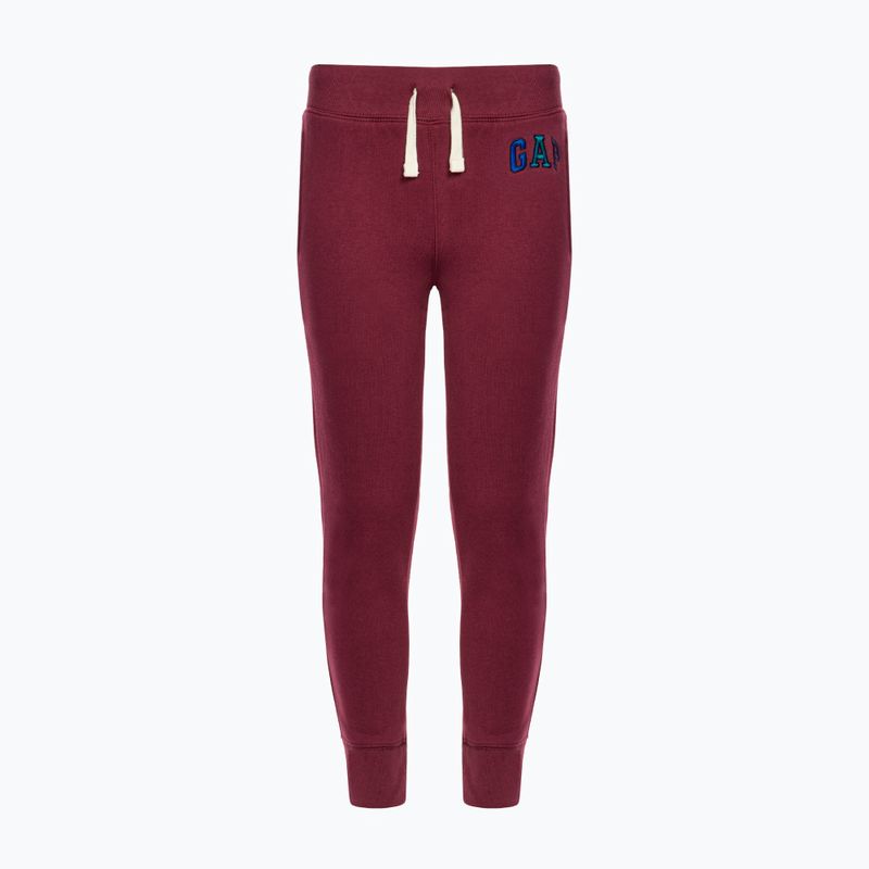 Detské nohavice GAP V-Fall Fash Logo Jogger deep garnet red