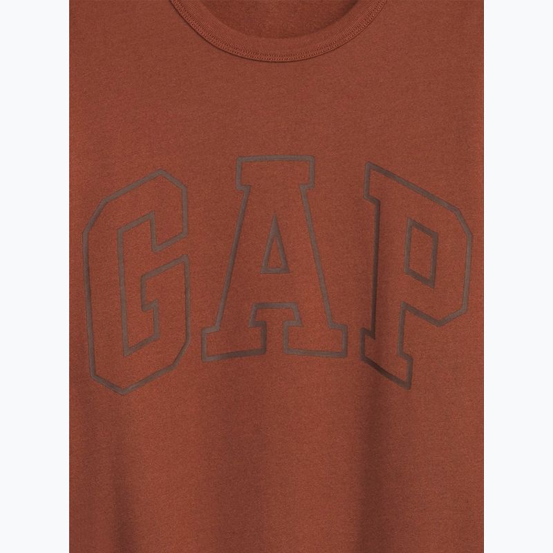 Pánska mikina GAP Logo Crewneck burnt russet 4