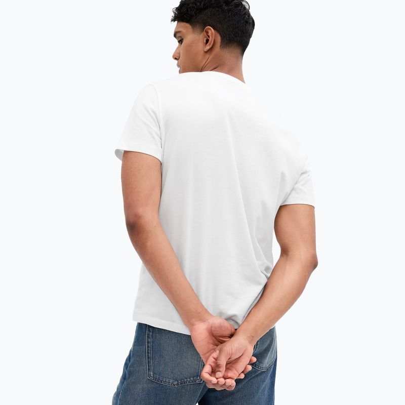 Pánske tričko GAP Micro Logo Crew Neck Tee white global 2