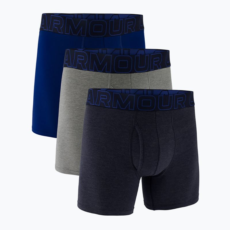 Pánske boxerky Under Armour Perf Cotton 6" 3 pary midnight/navy