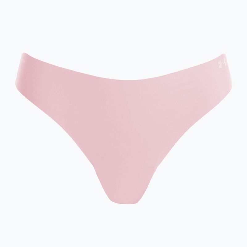 Dámske tangá Under Armour Pure Stretch Ns 3 páry canyon pink/black 2