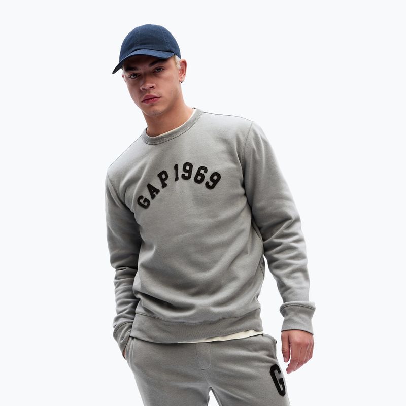 Pánska mikina GAP 1969 Logo Crewneck pilot grey