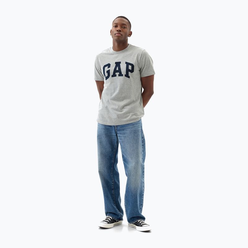 Pánske tričko GAP Soft Basic Logo heather grey 2