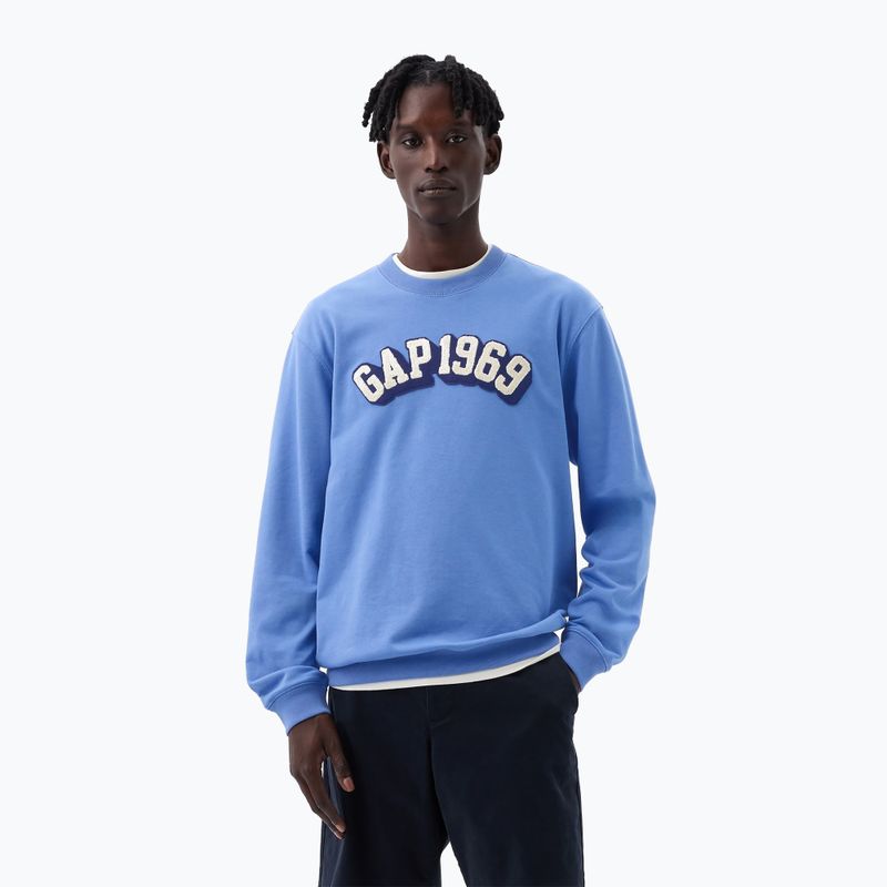 Pánska mikina GAP Logo 1969 Crewneck cabana blue