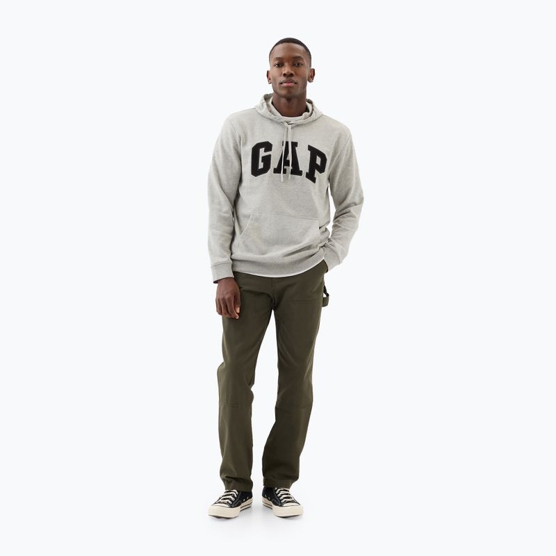 Pánska mikina GAP Heritage French Terry Logo light heather grey 2