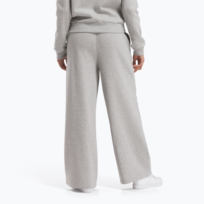 Dámske tepláky Reebok Identity Small Logo Fleece WIde Leg medium grey heather 3