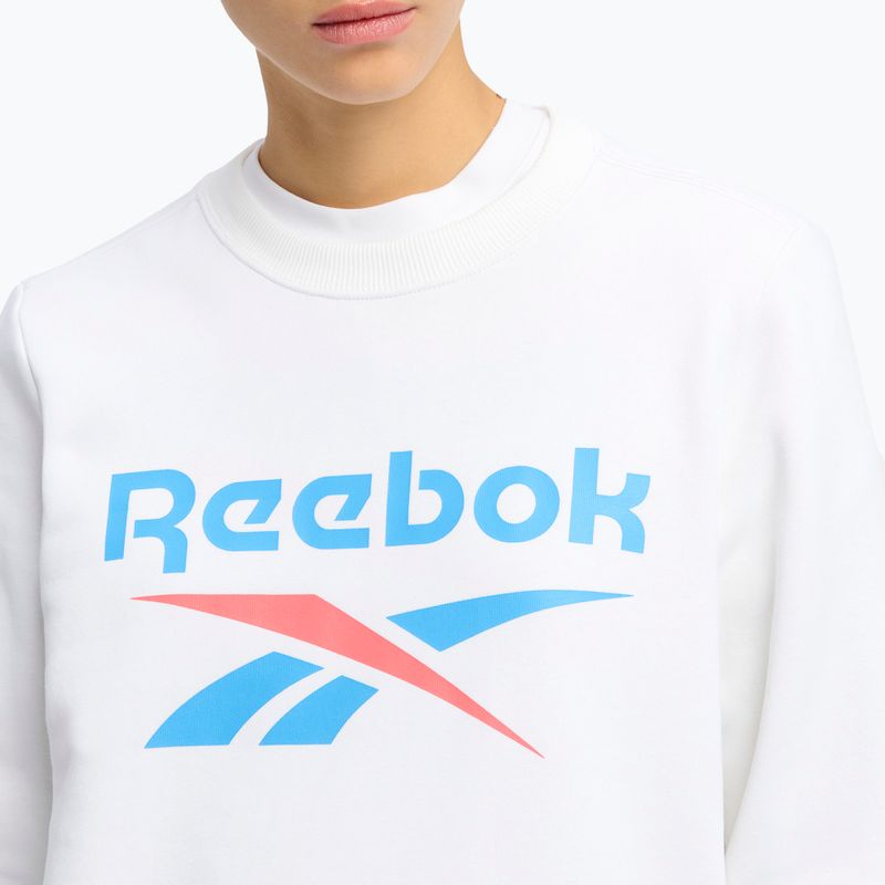Dámska mikina Reebok Big Logo Fleece Crew white/coral/blue 4