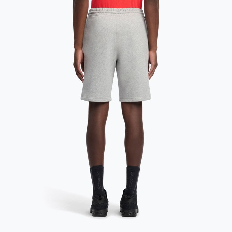 Pánske tréningové šortky Reebok Identity Small Logo Fleece medium grey heather/vector red 3