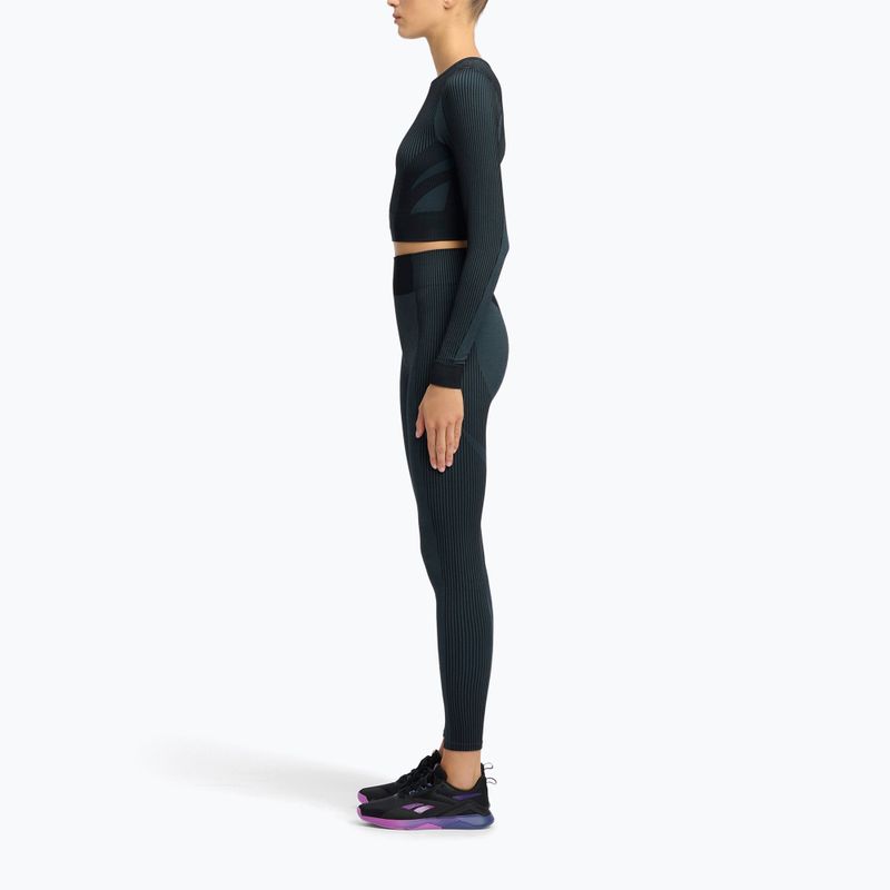Dámske tréningové tričko s dlhým rukávom Reebok RBK Lab Seamless Crop black 2