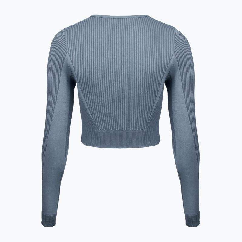 Dámske tréningové tričko s dlhým rukávom Reebok RBK Lab Seamless Crop upgrade blue 2