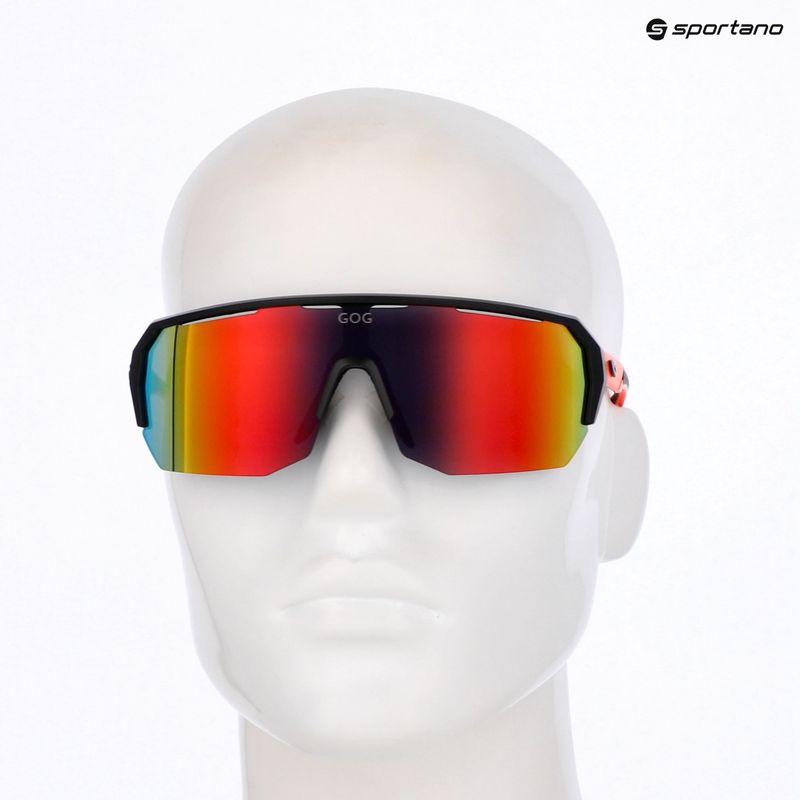 Slnečné okuliare GOG Bragi matt black/neon orange/reflex red 6